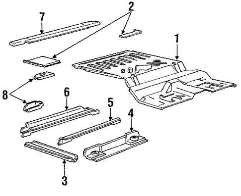 Explorer REAR FLOOR & RAILS