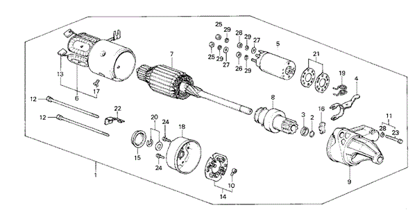 ENGINE/STARTER MOTOR (HITACHI) for 1986 Honda CRX #1