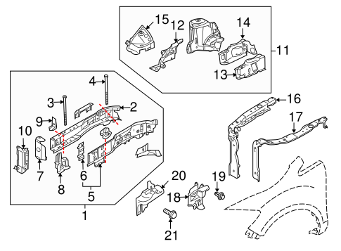 CX-9 STRUCTURAL COMPONENTS & RAILS