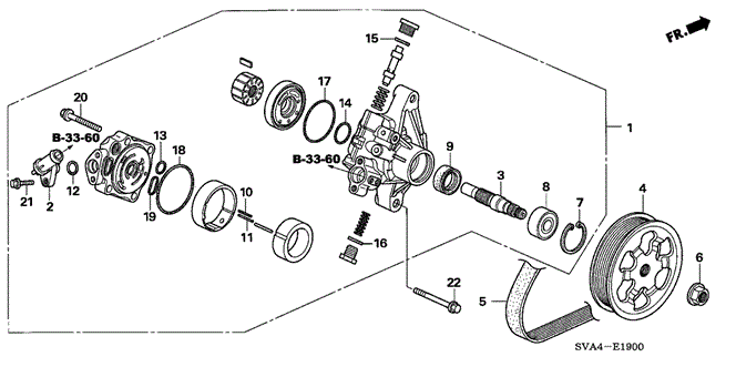 CIVIC COUPE P.S. PUMP (1.8L)