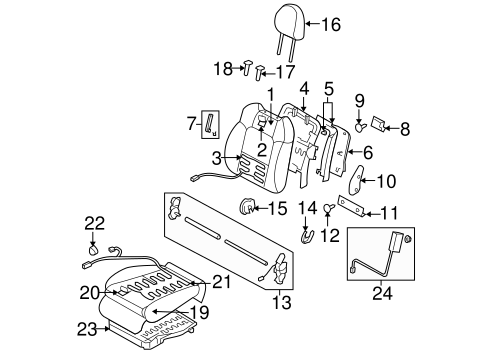 Outback FRONT SEAT COMPONENTS 3