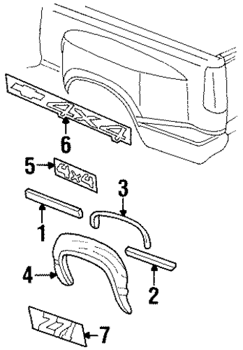 C2500 EXTERIOR TRIM - PICK UP BOX 2