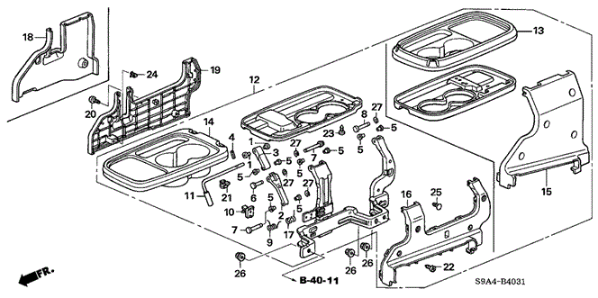 INTERIOR / BUMPER/CENTER TABLE (2) for 2005 Honda CR-V #1