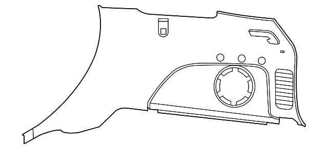 1GU371UCAG Деталь REAR QTR TRIM, LEFT