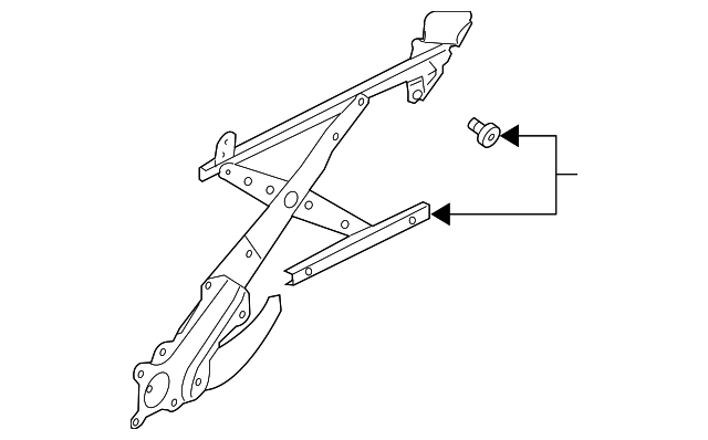 61222SA012 Деталь WINDOW REGULATOR, LEFT