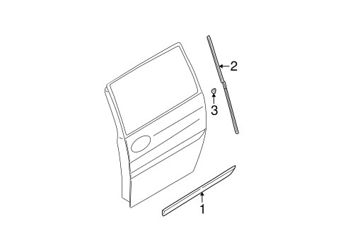 Sedona EXTERIOR TRIM - SIDE DOOR