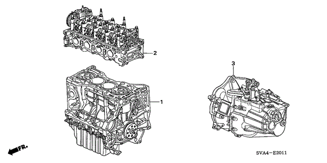 CIVIC COUPE ENGINE ASSY. - TRANSMISSION ASSY. (2.0L)