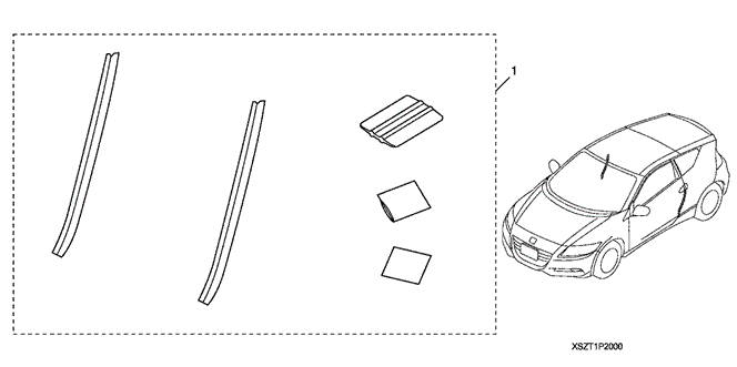 ACCESSORIES/DOOR EDGE FILM for 2011 Honda CR-Z #1