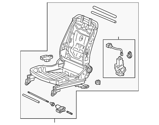 81526-TA0-A24 Деталь FRAME, L. FR. SEAT