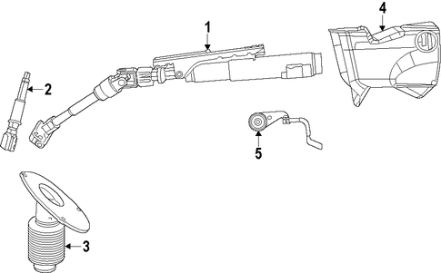 Routan STEERING COLUMN