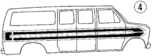 E-250 Econoline Club Wagon STRIPE TAPE 4