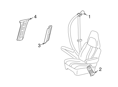 Express 2500 FRONT SEAT BELTS