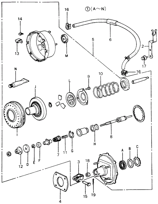 CHASSIS/VACUUM BOOSTER for 1982 Honda CIVIC HATCHBACK #1