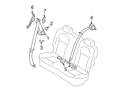 Rogue Select REAR SEAT BELTS