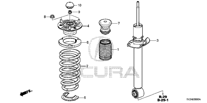 CHASSIS/REAR SHOCK ABSORBER for 2014 Acura RLX #1