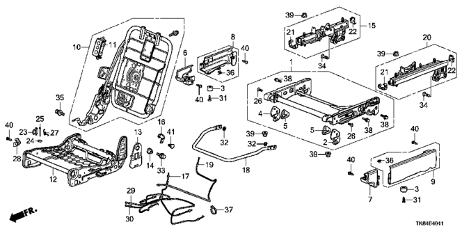 INTERIOR / BUMPER/MIDDLE SEAT COMPONENTS (R.) for 2011 Honda ODYSSEY #1