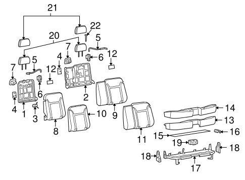 i-370 REAR SEAT COMPONENTS