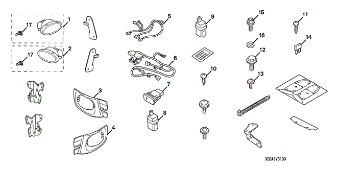 ACCESSORIES/FOGLIGHT KIT for 2003 Honda ACCORD SEDAN #1