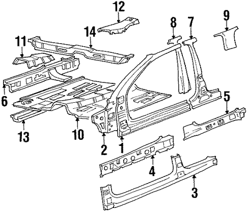 Elantra CENTER PILLAR