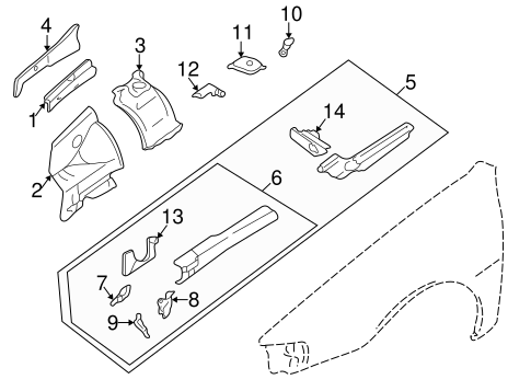 Impreza STRUCTURAL COMPONENTS & RAILS