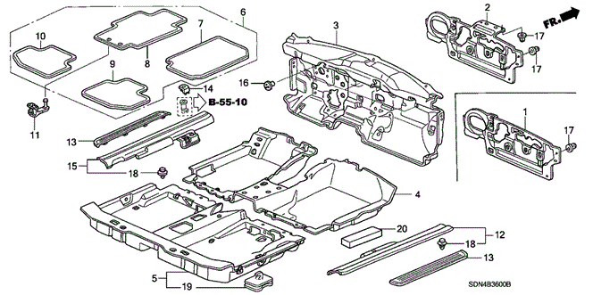 INTERIOR / BUMPER/FLOOR MAT for 2003 Honda ACCORD COUPE #1