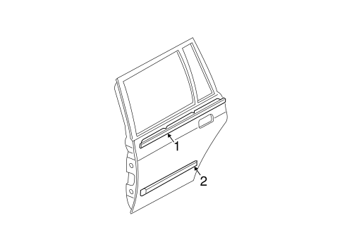 Montero Sport EXTERIOR TRIM - REAR DOOR