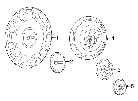 500 WHEEL COVERS & TRIM