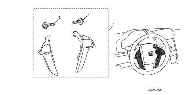 ACCESSORIES/STEERING WHEEL TRIM (LIGHT BROWN) for 2010 Honda PILOT #1
