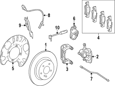 GL550 BRAKE COMPONENTS