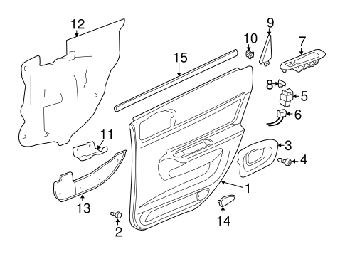 Impala INTERIOR TRIM - REAR DOOR