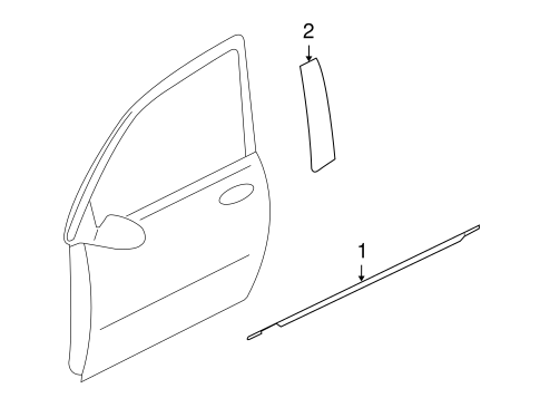 Outlander EXTERIOR TRIM - FRONT DOOR