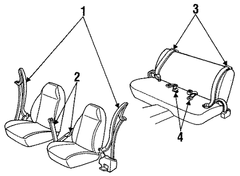 Seville FRONT SEAT BELTS