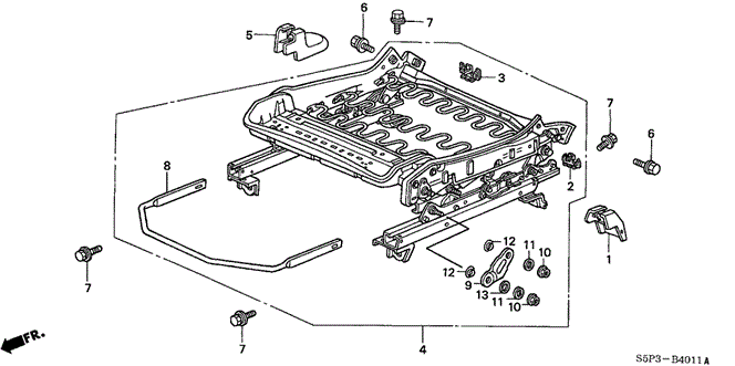 INTERIOR / BUMPER/FRONT SEAT COMPONENTS (L.) (MANUAL HEIGHT) for 2003 Honda CIVIC COUPE #1