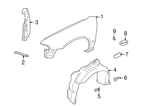 A4 EXTERIOR TRIM - FENDER