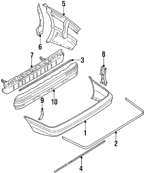 Corolla BUMPER ASSEMBLY - REAR