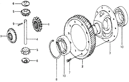 TRANSMISSION - MANUAL/MT DIFFERENTIAL GEAR for 1978 Honda ACCORD HATCHBACK #1