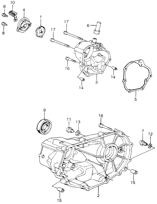 TRANSMISSION - MANUAL/MT TRANSMISSION HOUSING for 1983 Honda CIVIC HATCHBACK #1