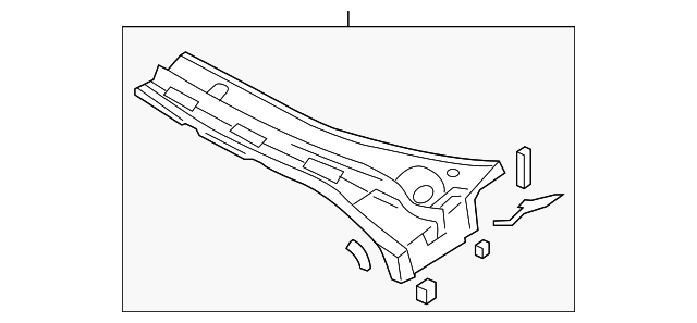 BN8V-50-7S0G Деталь COWL GRILLE, LEFT
