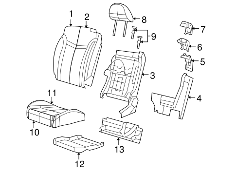 Sebring FRONT SEAT COMPONENTS 6