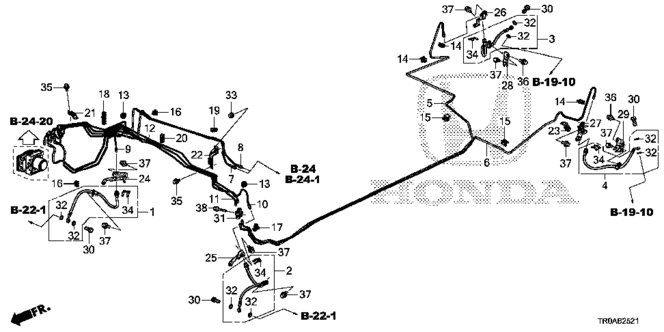 CIVIC SEDAN BRAKE LINES (1.8L) (DISK)