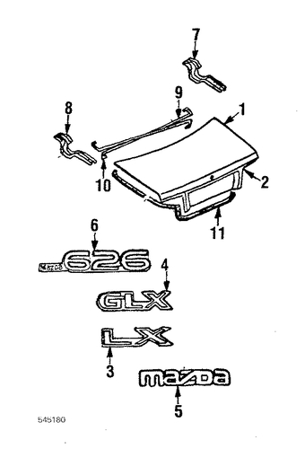 626 LID & COMPONENTS