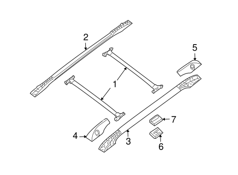 QX56 EXTERIOR TRIM - ROOF 2