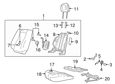 Tribute FRONT SEAT COMPONENTS 2