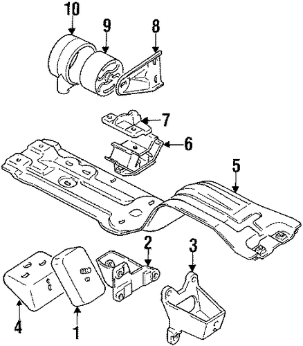 Tracker ENGINE & TRANS MOUNTING