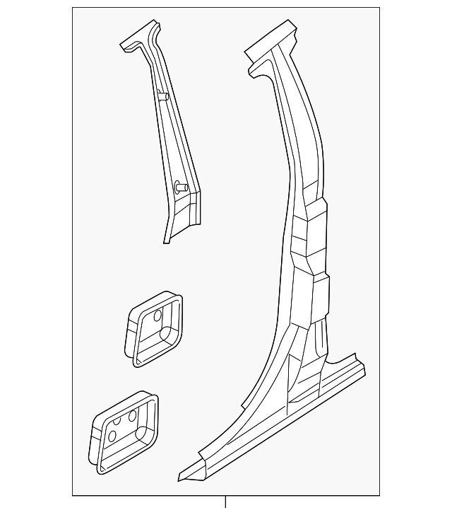 5093965AA Деталь PILLAR REINF, LEFT
