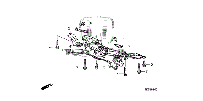 BODY / AIR CONDITIONING/FRONT SUB FRAME for 2009 Honda FIT #1
