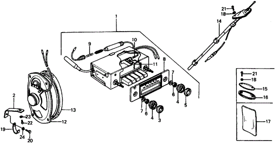 ELECTRICAL / EXHAUST / HEATER / FUEL/AUTO RADIO for 1977 Honda CIVIC COUPE #1