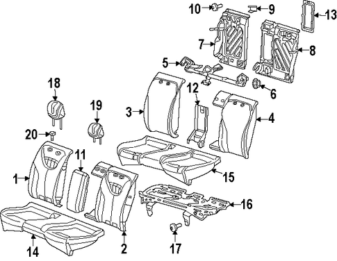 Dart REAR SEAT COMPONENTS 5
