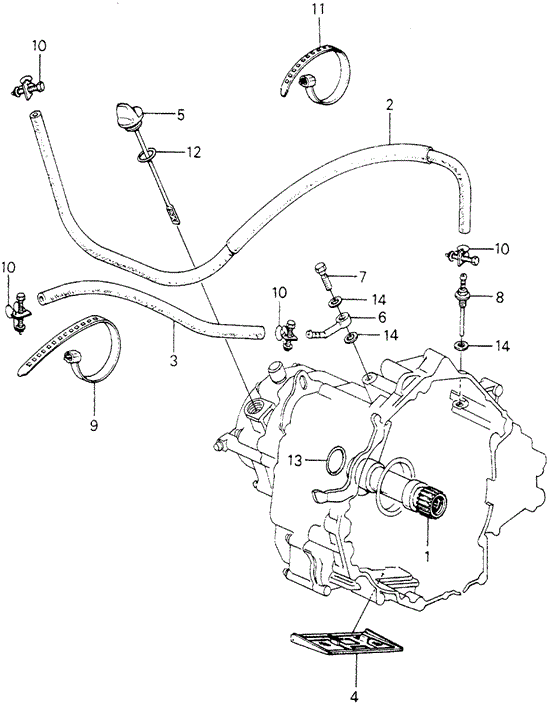 TRANSMISSION - HONDAMATIC/HMT OIL COOLER HOSE - OIL STRAINER (2) for 1981 Honda CIVIC HATCHBACK #1