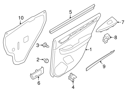 Outback INTERIOR TRIM - REAR DOOR